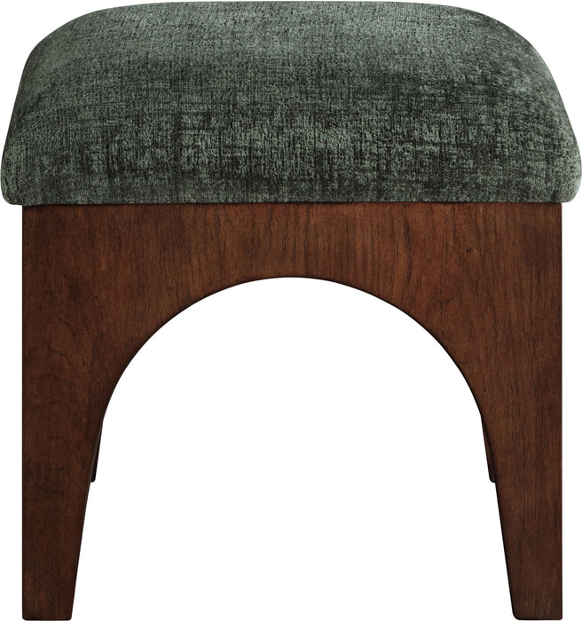 Lawson - Chenille Fabric Upholstered Ottoman - Walnut Base