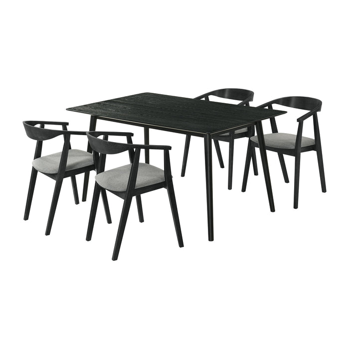 Westmont Santana - 5 Piece Dining Table Set - Charcoal / Black