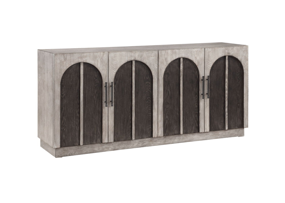 Edgecomb - Four Door Credenza - Weathered Gray