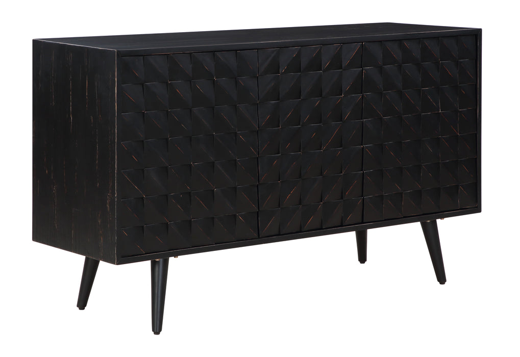 Meeko - Three Door Credenza - Black Rub