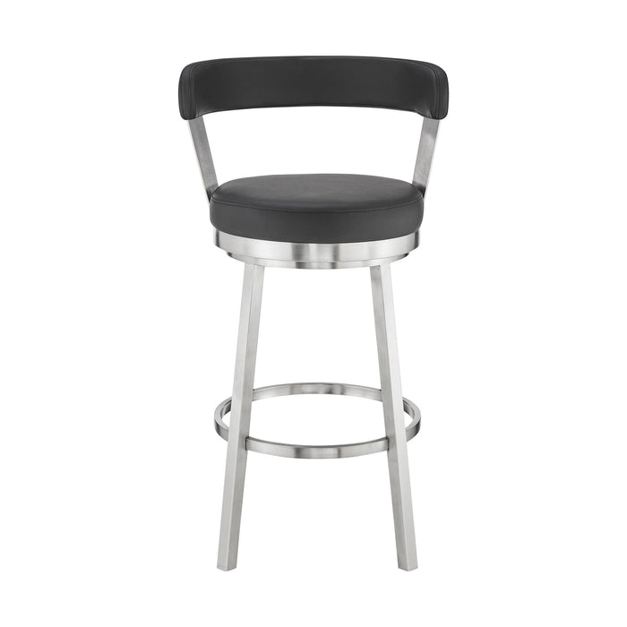 Bryant - Swivel Bar Stool With Silver Frame