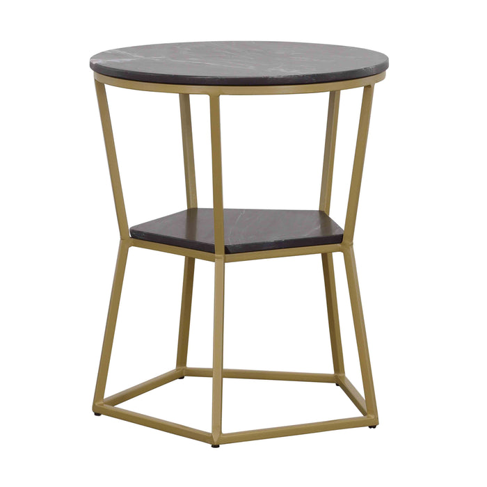 Luzon - Accent Table - Black / Gold