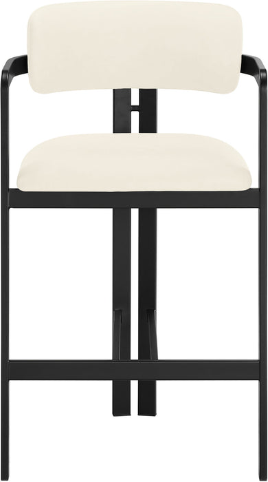 Aurum - Vegan Leather Upholstered Counter Stool With Graphite Black Base