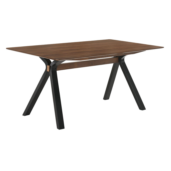 Laredo - Mid-Century Modern Dining Table - Walnut / Black