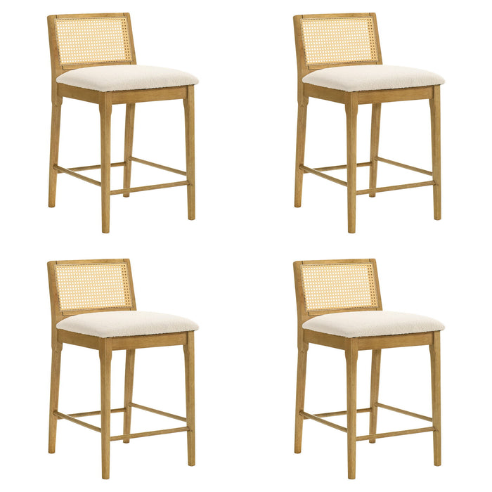 Tobias - Coastal Modern Wood Counter Height Kitchen Bar Stool