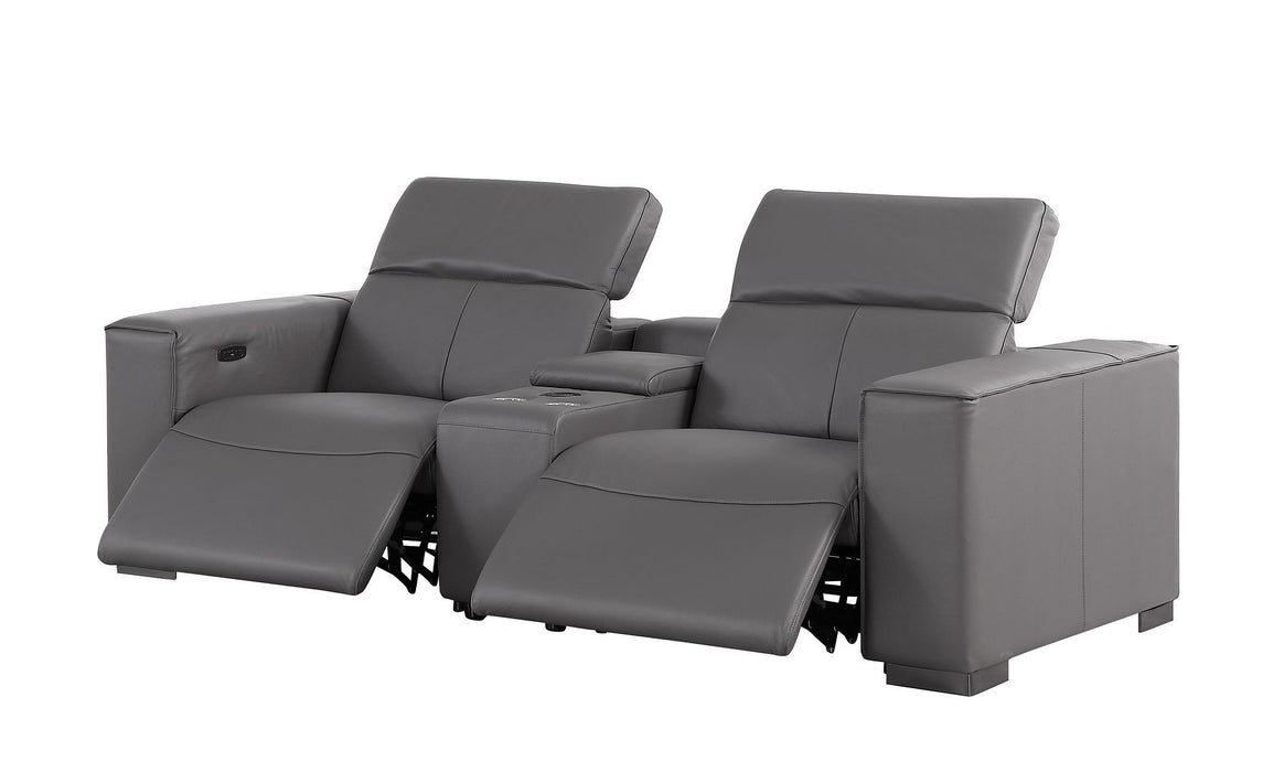 1208 - Dual Power Reclining Console Loveseat