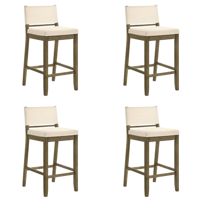Yaneli - Contemporary Natural Wood Bar Height Kitchen Bar Stool