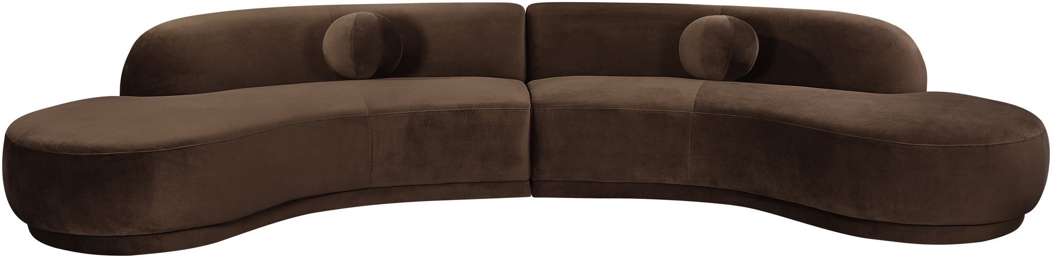 Avra - 146" Velvet Performance Fabric Upholstered Sectional