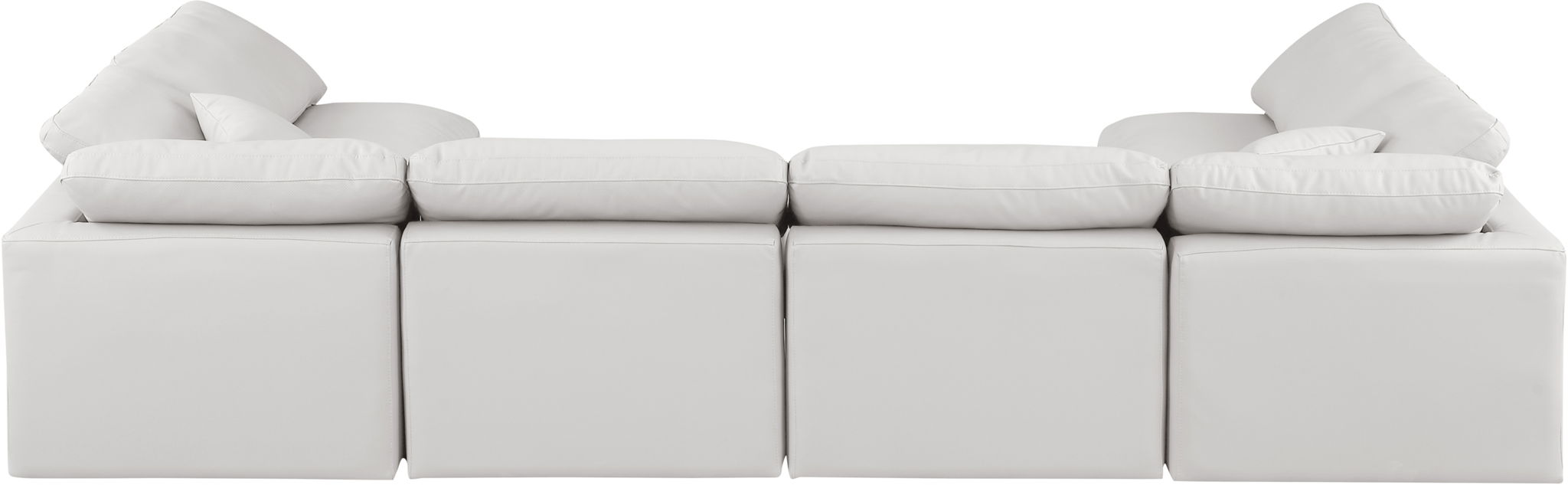 Indulge - Faux Leather 6 Piece Modular U-Shaped Sectional