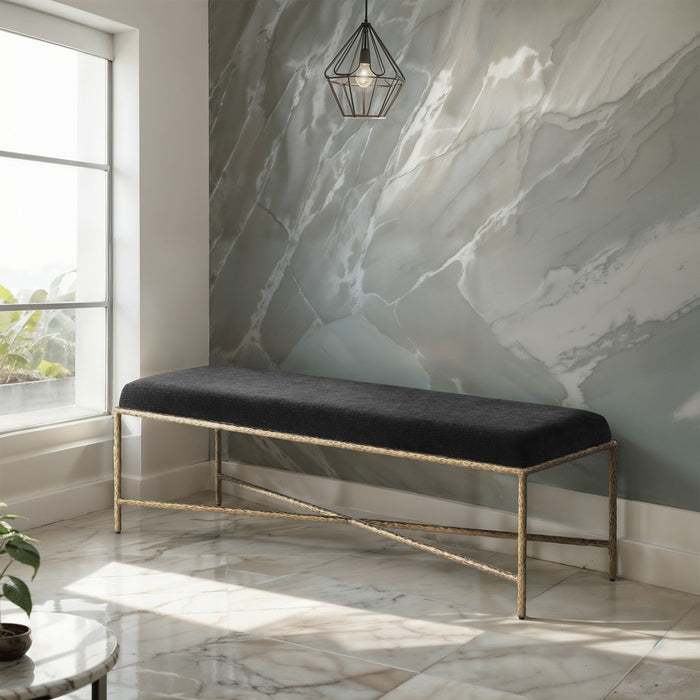 Valley - Bench With Gold Frame