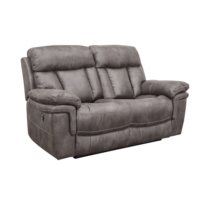 Estelle - Power Loveseat - Gunmetal