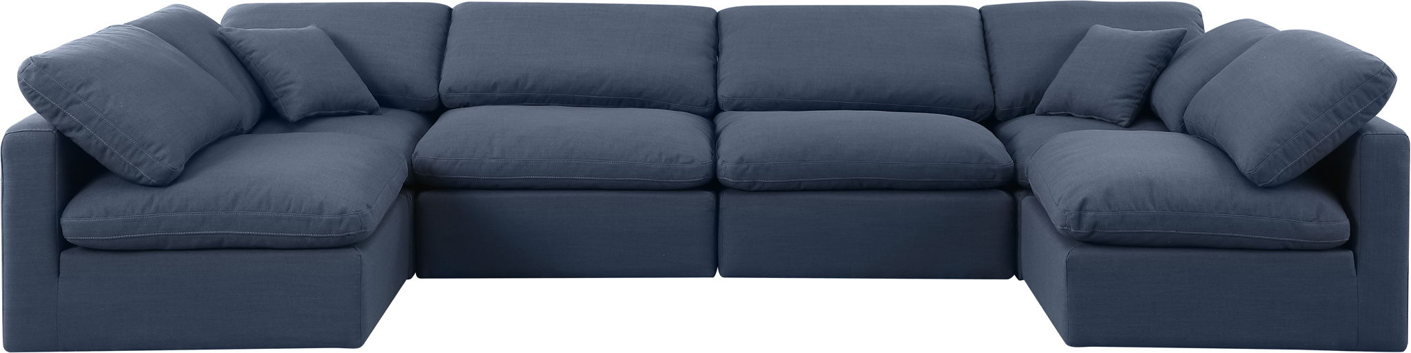 Indulge - Linen 6 Piece Modular U-Shaped Sectional