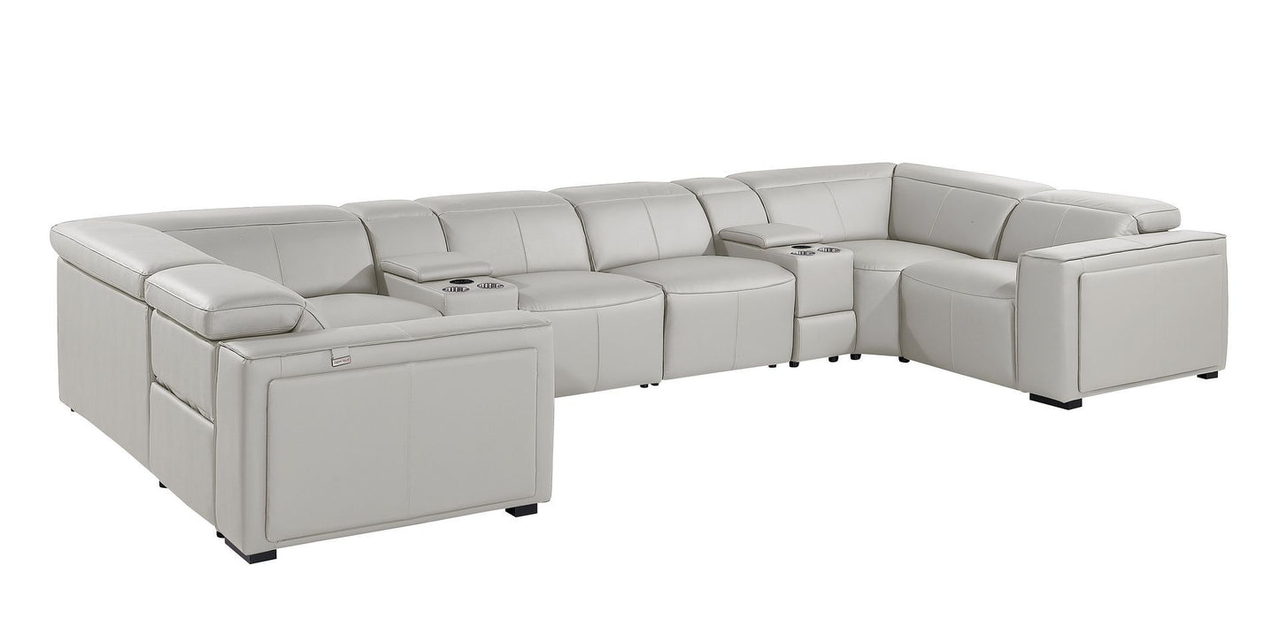 1224 - 8-Piece U-Shaped Sectional Sofa In With 2 Power Recliners & Power Headrests