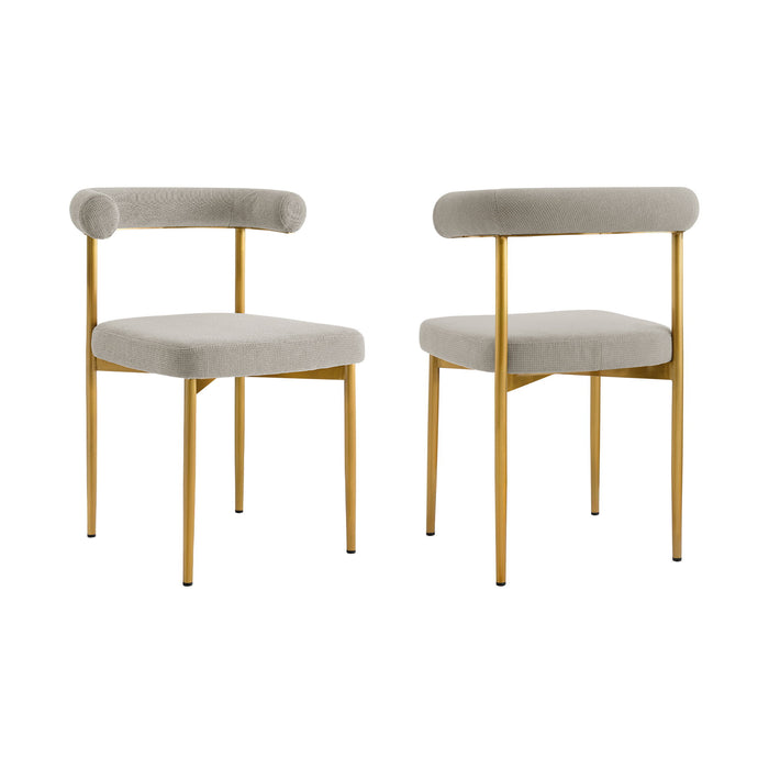 Shannon - Dining Chair (Set of 2) - Gold Brushed / Taupe