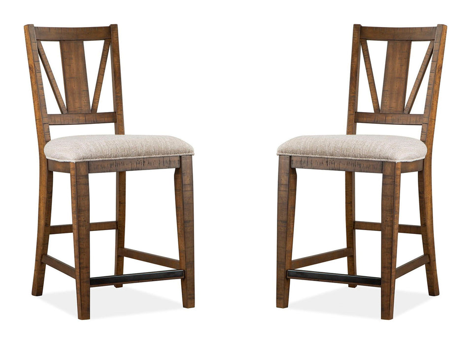 Bay Creek - Counter Chair With Upholstered Seat (Set of 2) - Toasted Nutmeg