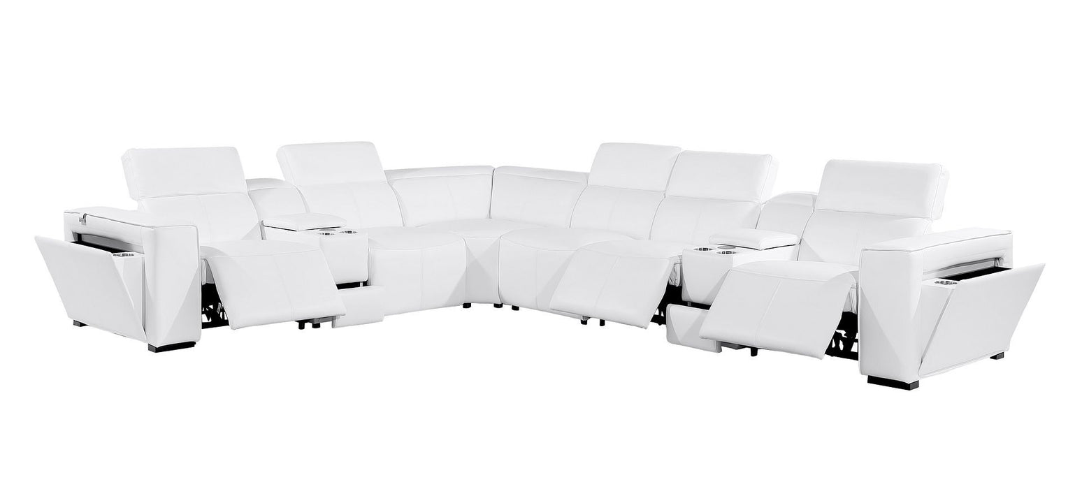 1224 - 8-Piece L-Shaped Sectional Sofa In With 3 Power Recliners & Power Headrests