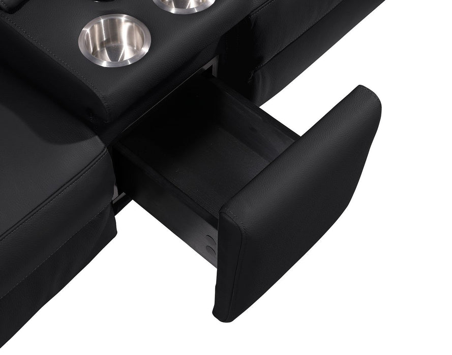 1246 - Modular Power Triple Reclining Sofa, Console Loveseat, And Chair Set With Power Headrests