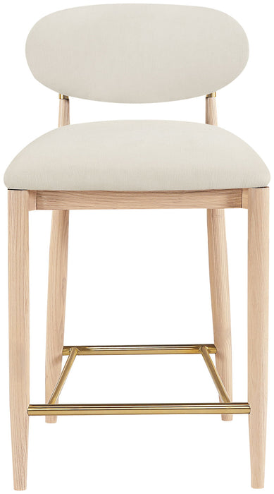 Riccio - Fabric Stool - Natural Frame