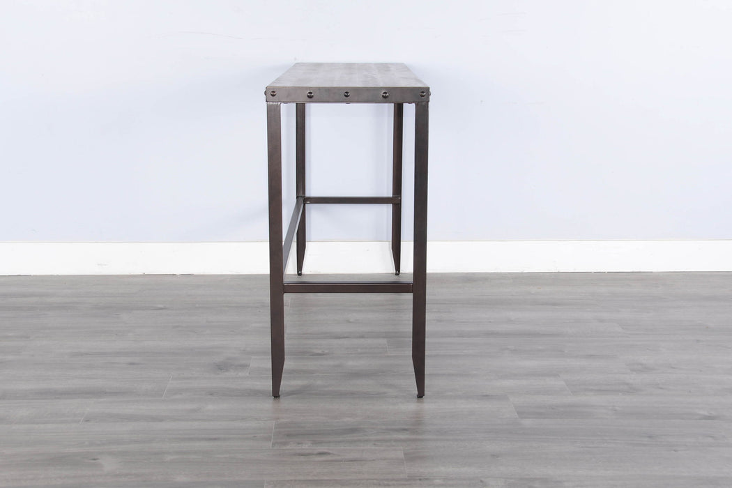 San Diego - Wood And Metal Sofa Bar Table - Antique Brown