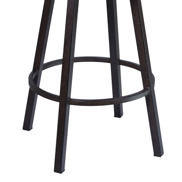 Madrid - 26" Barstool - Auburn Bay Finish With Brown Pu Upholstery
