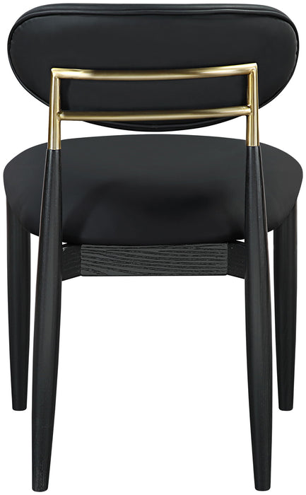 Riccio - Dining Side Chair (Set of 2) - Black And Gold Frame