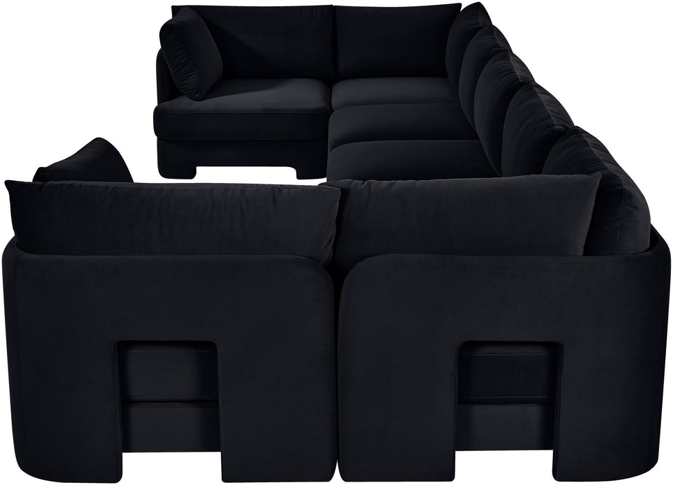 Hammond - Velvet Performance Fabric Upholstered 7 Piece U-Shaped Sectional