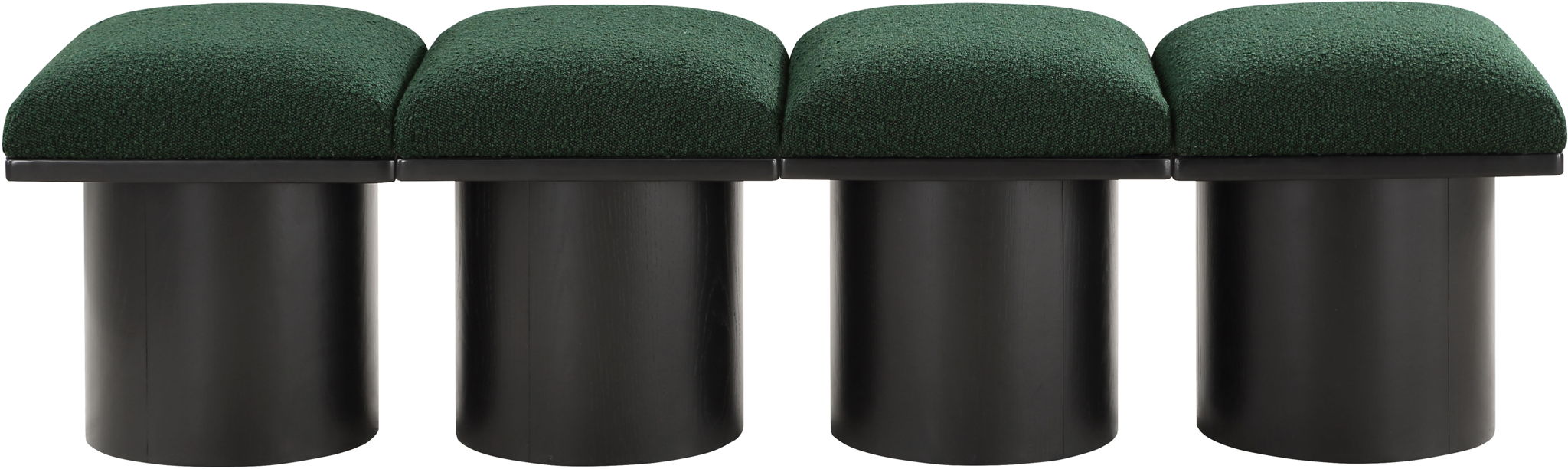 Pavilion - 4 Piece Modular Bench With Black Base