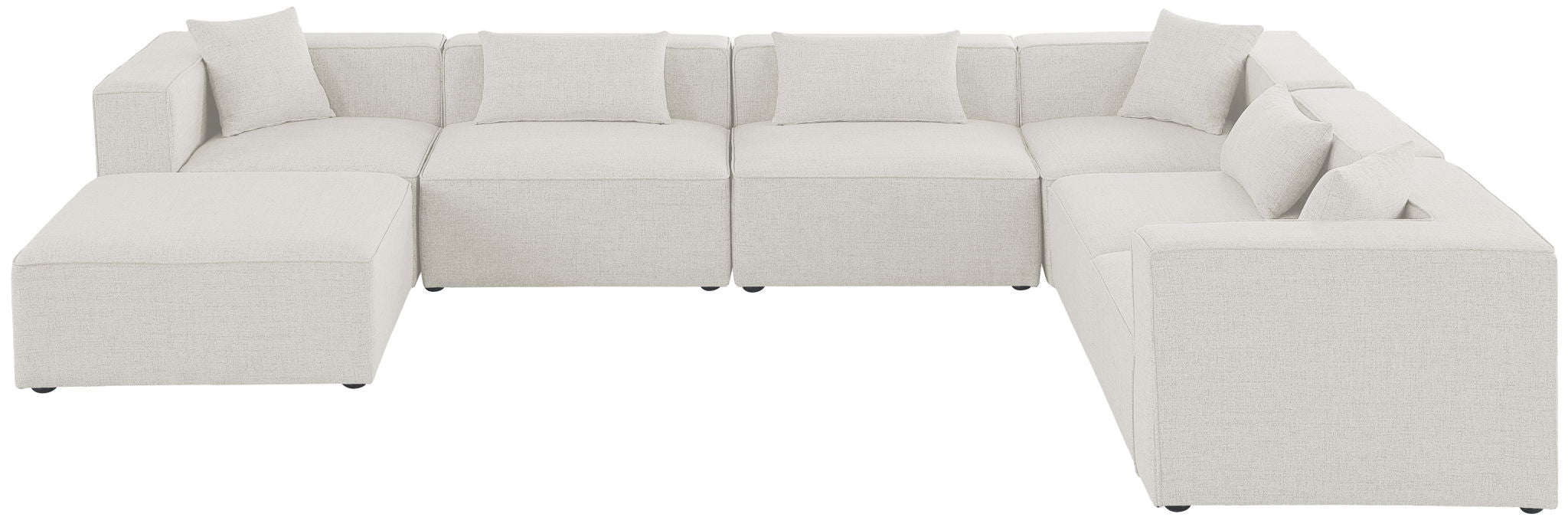 Cube - Linen 7 Piece Modular Sectional