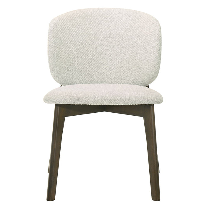 Mallin - Side Chair (Set of 2) - Gray Chenille & Walnut