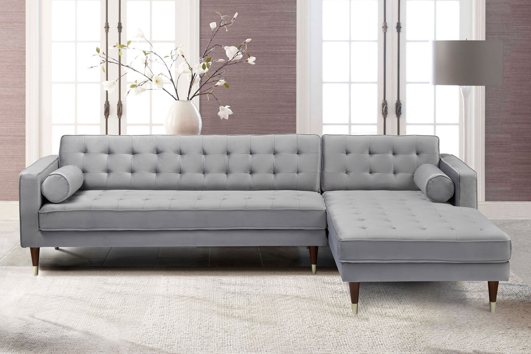 Somerset - Velvet Mid Century - Modern Right Sectional Sofa