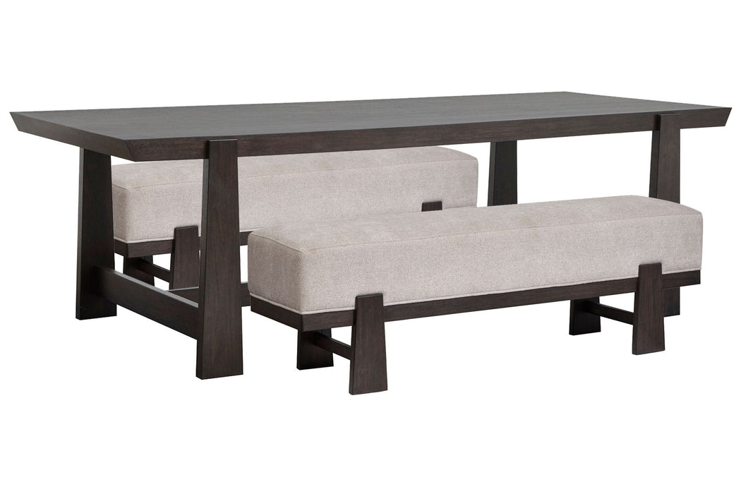 Tauren - Trestle Dining Table Set