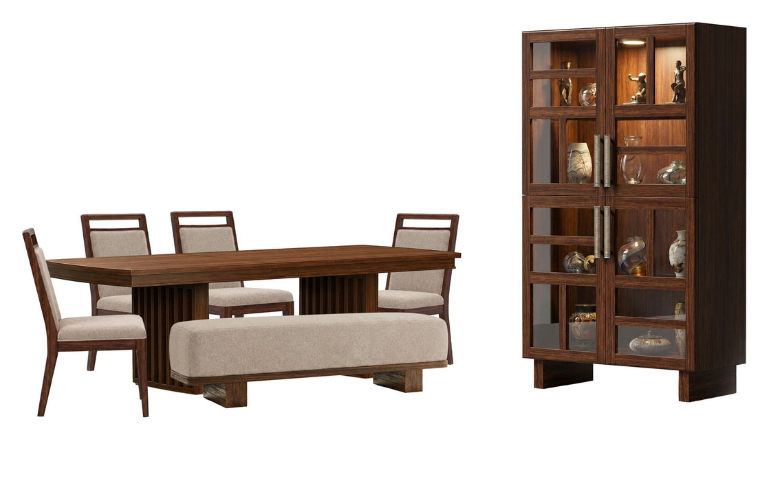 Reena - Extendable Trestle Dining Table Set
