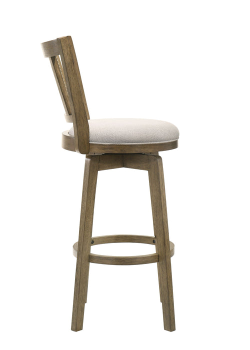 Isla - 26" Putty Brown Counter Height Rubberwood Swivel Barstool
