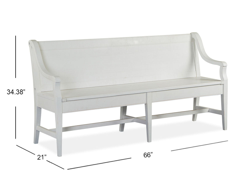 Heron Cove - Bench With Back - Chalk White