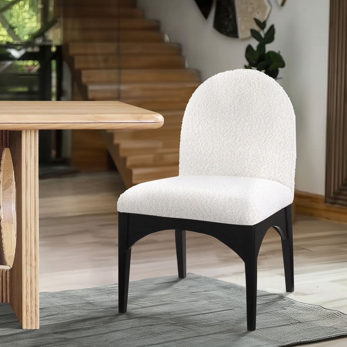 Waldorf - Boucle Dining Side Chair With Black Legs
