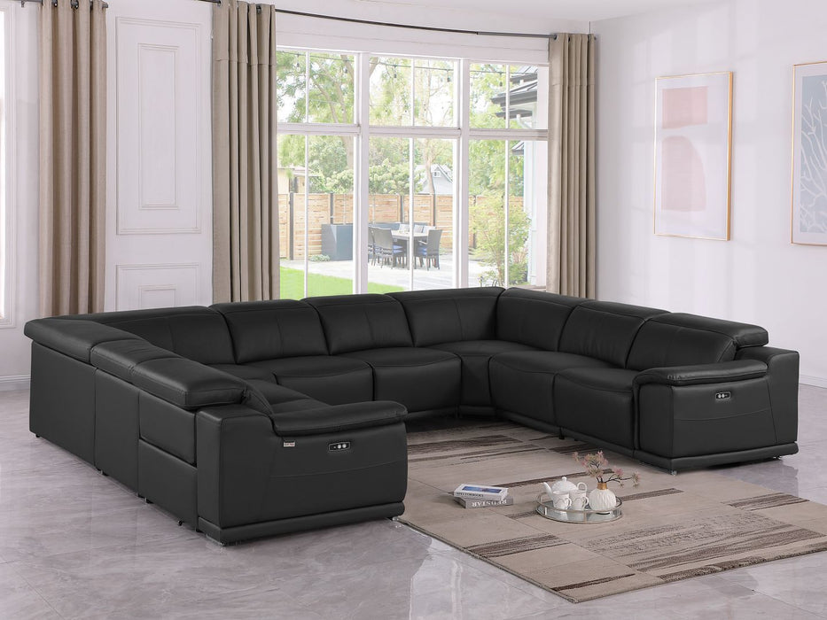 9762 - 8-Piece U Shaped Sectional Sofa With 4 Power Recliners