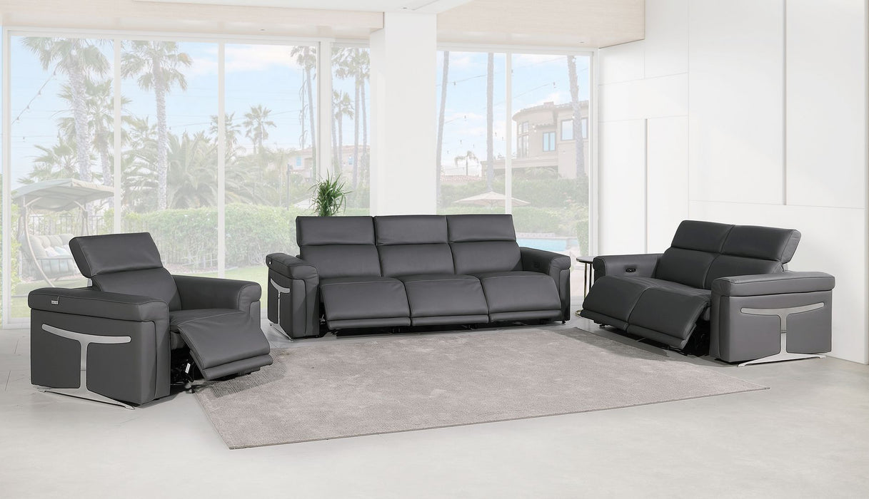 1126 - 6-Piece Modular Power Reclining Sofa, Loveseat & Chair Set In With 6 Power Recliners & Power Headrests