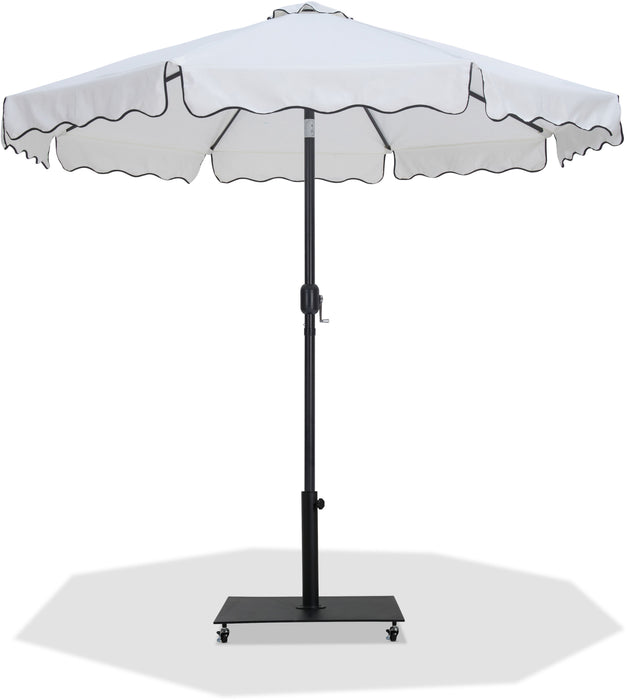 aluminum patio umbrella pole Amalfi - Aluminum Patio Umbrella - Black Base / Black Pole