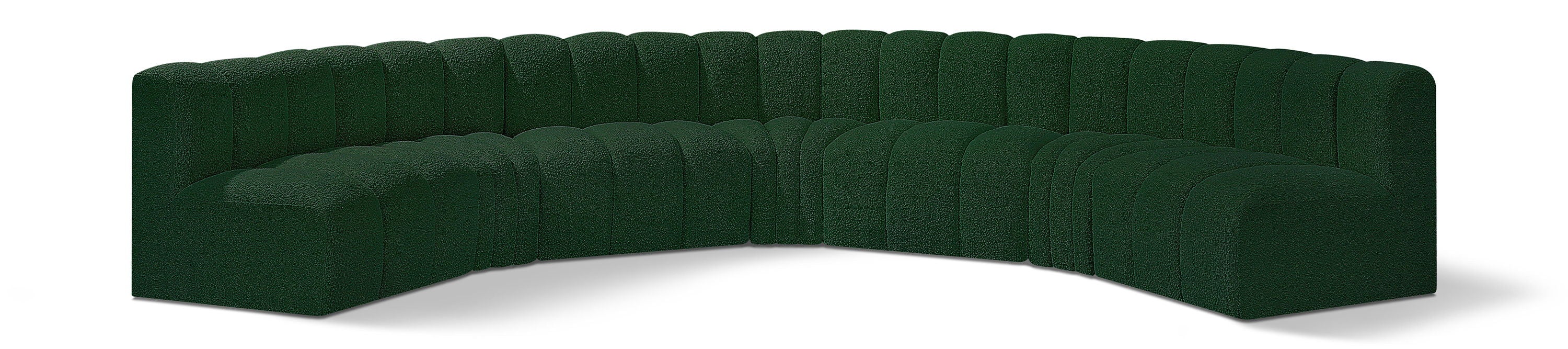 Arc - Boucle Fabric 7 Piece U-Shaped Modular Sofa