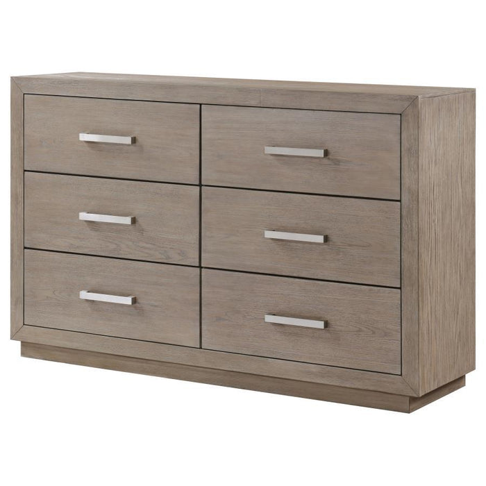 Kenora - 6-Drawer Dresser - Barley Brown