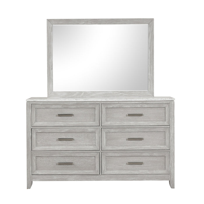 Fiona - Dresser & Mirror - Gray