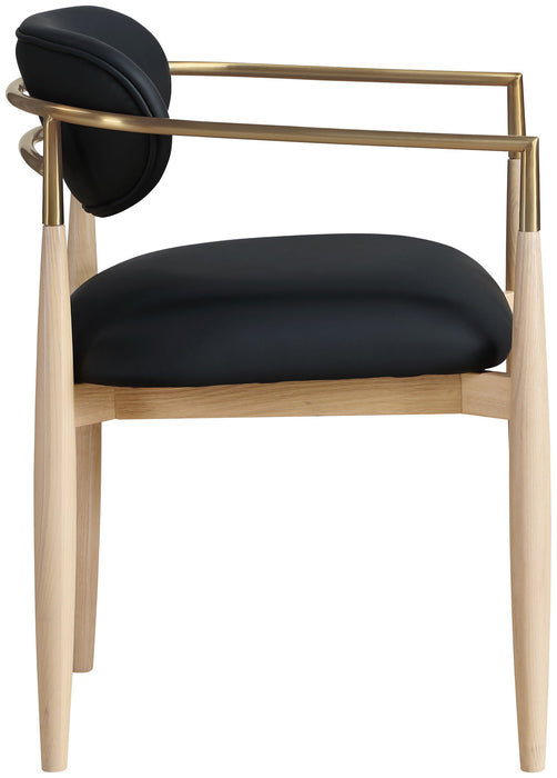 Riccio - Dining Arm Chair (Set of 2) - Natural And Gold Frame