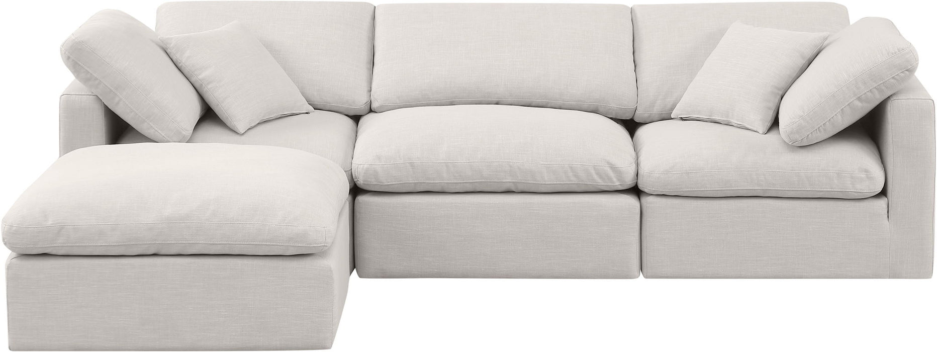 Indulge - Linen 4 Piece Modular Sectional With Chaise