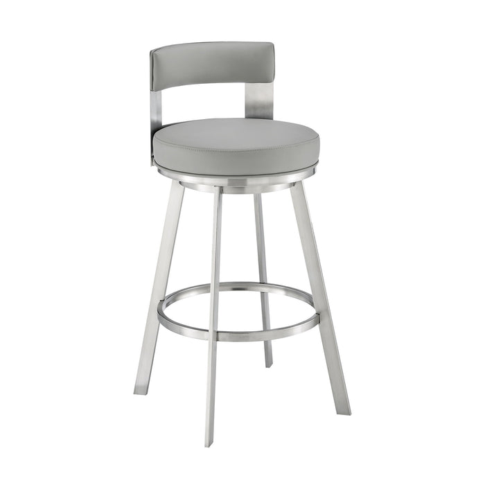 Flynn - Swivel Bar Stool -  Brushed Steel