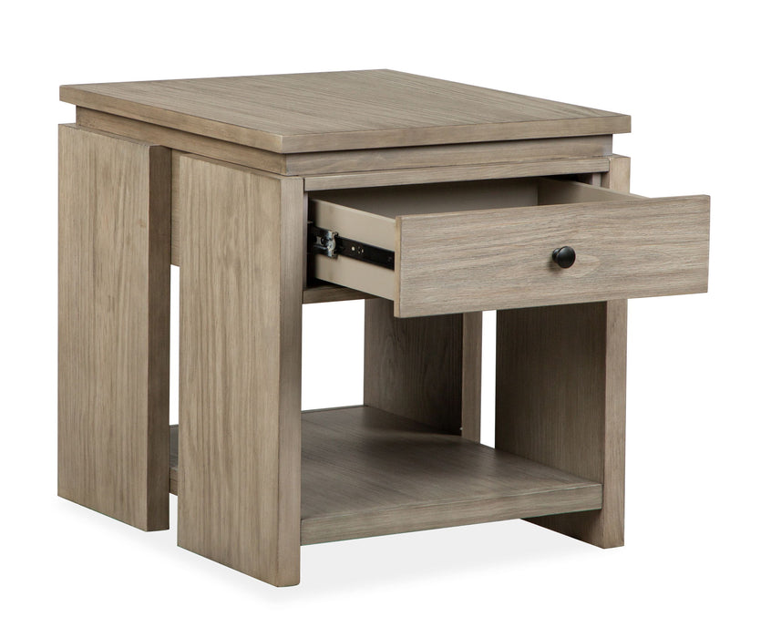 Conrad - Rectangular End Table - Stone Harbor Gray