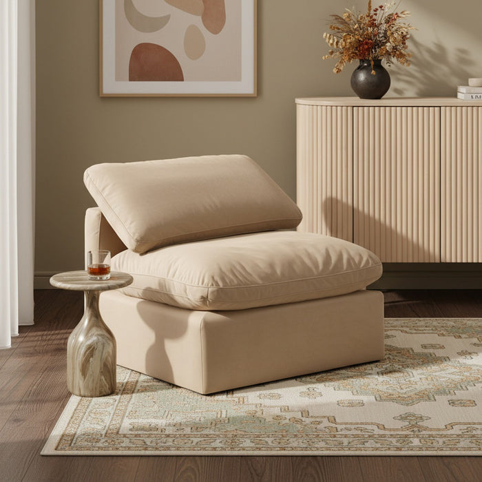 Indulge - Velvet Armless Chair