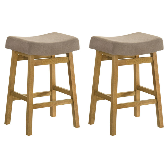Lenon - Modern Farmhouse Wood Counter Height Kitchen Bar Stool