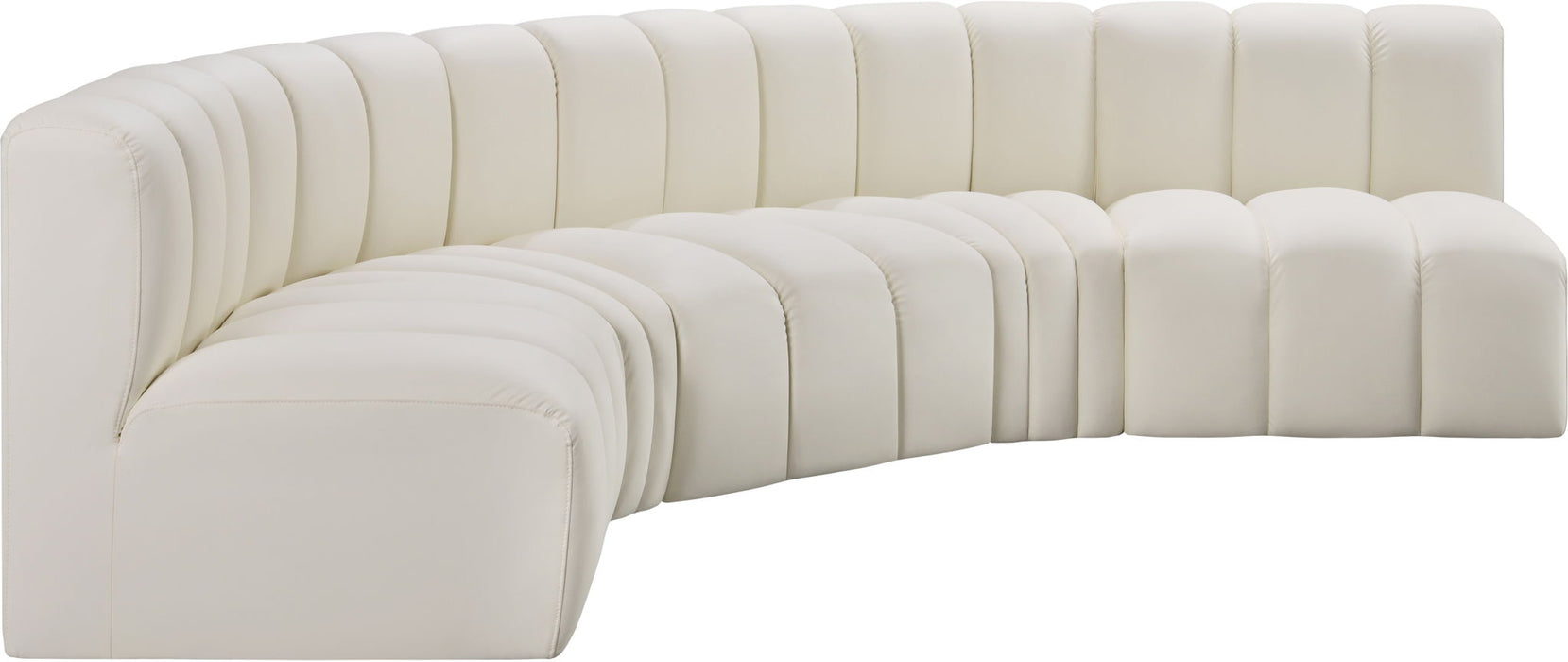 Arc - Faux Leather 5 Piece U-Shaped Modular Sofa
