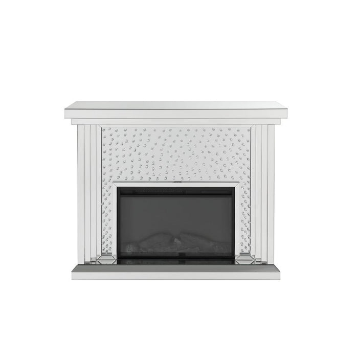 Nysa - 40" Fireplace - Mirrored & Faux Crystals