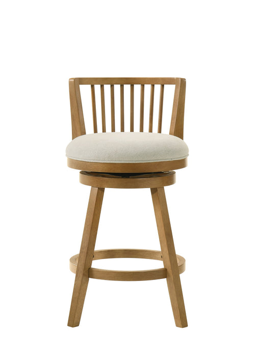 Harper - 30" Amber Glow Bar Height Rubberwood Swivel Barstool